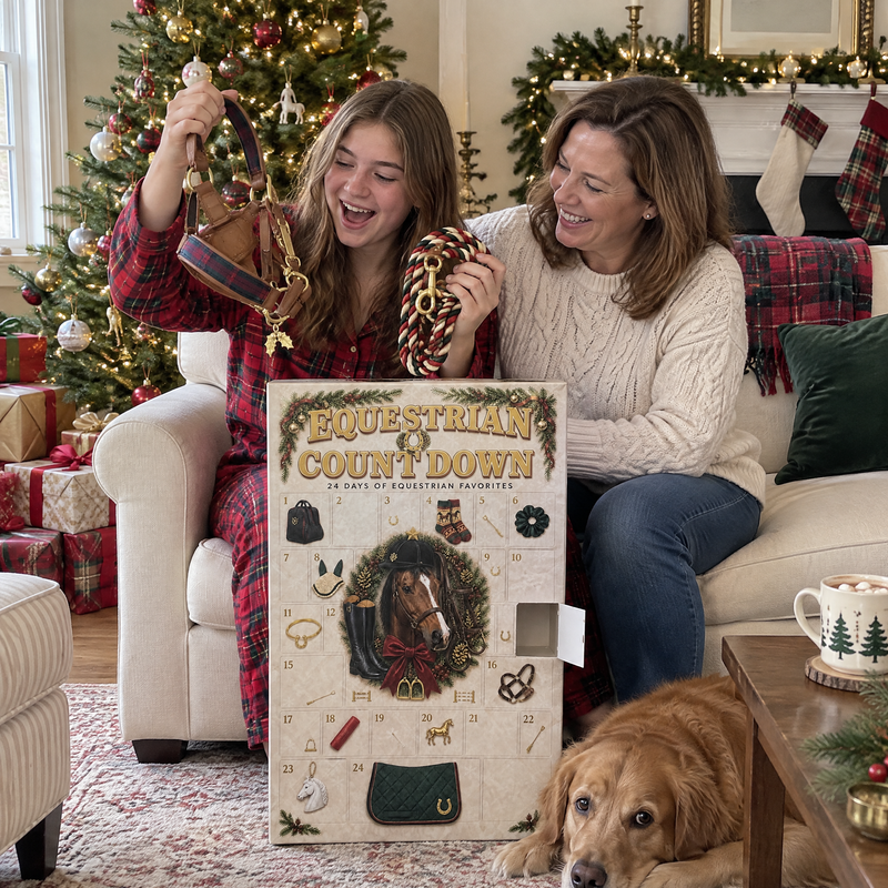 Christmas morning: leather halter from the Equestrian Countdown